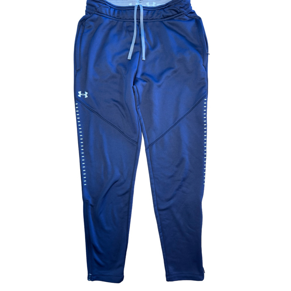Under Armour Men’s ColdGear Navy Blue Athletic Joggers | Size Small | Reflective